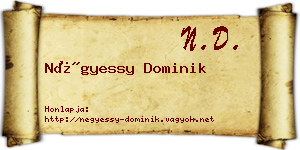 Négyessy Dominik névjegykártya