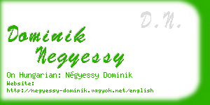 dominik negyessy business card