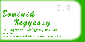 dominik negyessy business card